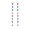 Pendientes largos Party Lines plata