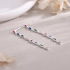 Pendientes largos Party Lines plata