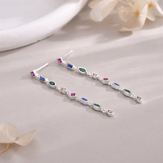 Pendientes Gem Drops plata