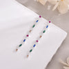 Pendientes largos Party Lines plata
