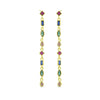 Pendientes largos Party Lines plata baño en oro de 18kt