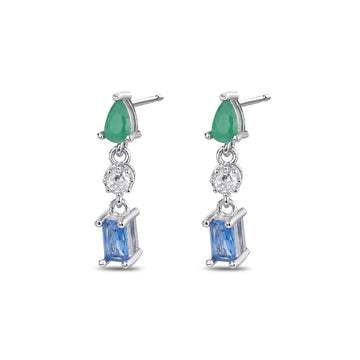 Pendientes Gem Drops plata