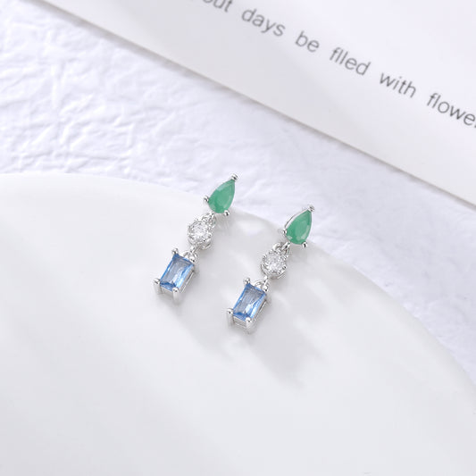 Pendientes Gem Drops plata