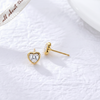 Pendientes Sweet Heart plata baño en oro de 18kt