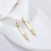 Pendientes Light Drop plata baño en oro de 18kt