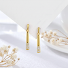 Pendientes Light Drop plata baño en oro de 18kt