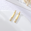 Pendientes Light Drop plata baño en oro de 18kt