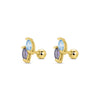 Pendientes Color Duo Mini plata baño en oro de 18kt