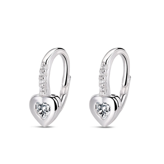 Pendientes Heart Glow plata