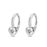 Pendientes Heart Glow plata