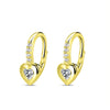 Pendientes Heart Glow plata baño en oro de 18kt