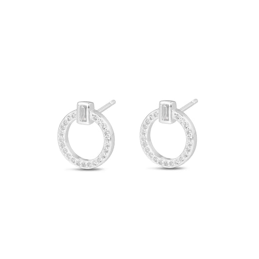 Pendientes Circle Light plata