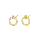 Pendientes Circle Light plata baño en oro de 18kt