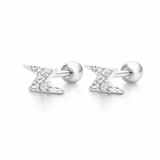 Pendientes Rayo Mini plata