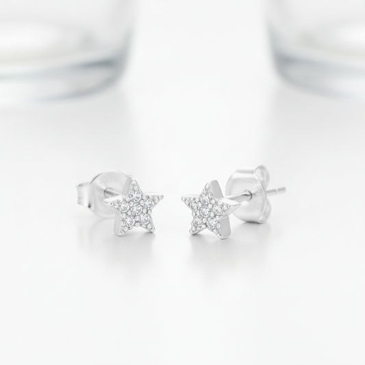 Pendientes Star Pop Mini plata