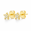 Pendientes Star Pop Mini baño en oro de 18kt