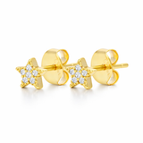 Pendientes Star Pop Mini baño en oro de 18kt