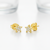 Pendientes Star Pop Mini baño en oro de 18kt
