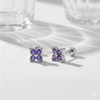 Pendientes Shine Mini morado plata