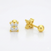 Pendientes Shine Mini baño en oro de 18kt