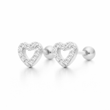 Pendientes Heart Shine plata
