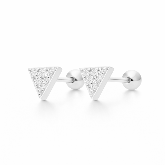 Pendientes Delta Mini plata