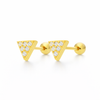 Pendientes Delta Mini baño en oro de 18kt