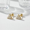 Pendientes Delta Mini baño en oro de 18kt