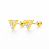 Pendientes Delta Mini baño en oro de 18kt
