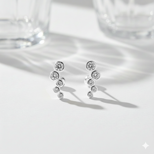 Pendientes Bubble Drop Mini plata