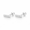 Pendientes Line Spark Mini plata