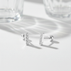 Pendientes Line Spark Mini plata