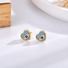 Arracades Cor de Ull Turc plata 925 banyat en or de 18kt