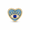 Arracades Cor de Ull Turc plata 925 banyat en or de 18kt