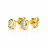 Pendientes Sweet Heart plata baño en oro de 18kt