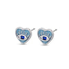 Pendientes Corazón Ojo Turco plata 925