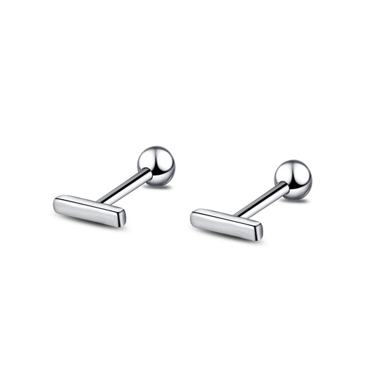Pendientes Barra Slim plata 925