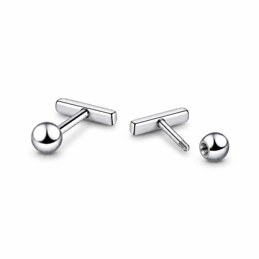 Pendientes Barra Slim plata 925