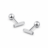 Arracades Barra Slim plata 925