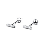 Pendientes Barra Slim plata 925