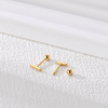 Arracades Barra Slim plata 925 bany en or de 18kt