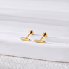 Arracades Barra Slim plata 925 bany en or de 18kt