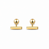 Arracades Barra Slim plata 925 bany en or de 18kt