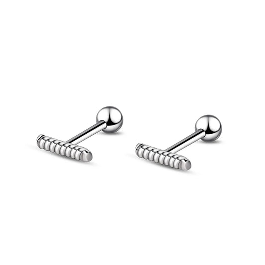 Pendientes Barra Twist plata 925