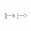 Pendientes Barra Twist plata 925
