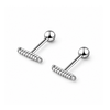 Pendientes Barra Twist plata 925