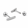 Pendientes Barra Twist plata 925