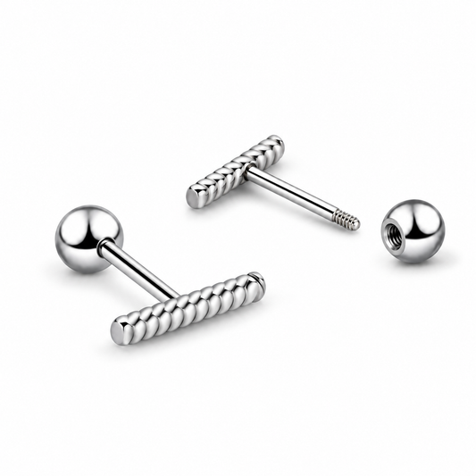 Pendientes Barra Twist plata 925
