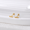 Pendientes Barra Twist baño en oro de 18kt