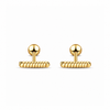 Pendientes Barra Twist baño en oro de 18kt